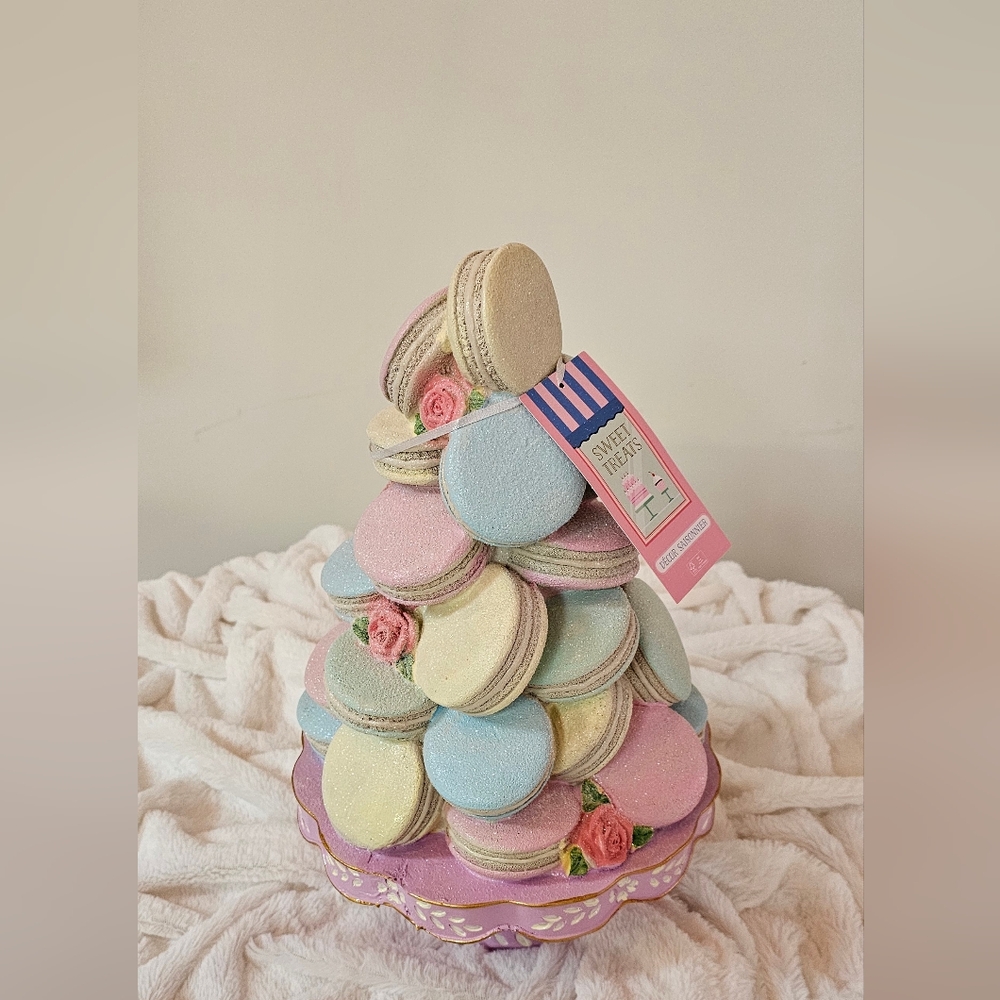 Sweet Treats Pastel Easter/Spring Macaroon Tree Glittered Finish